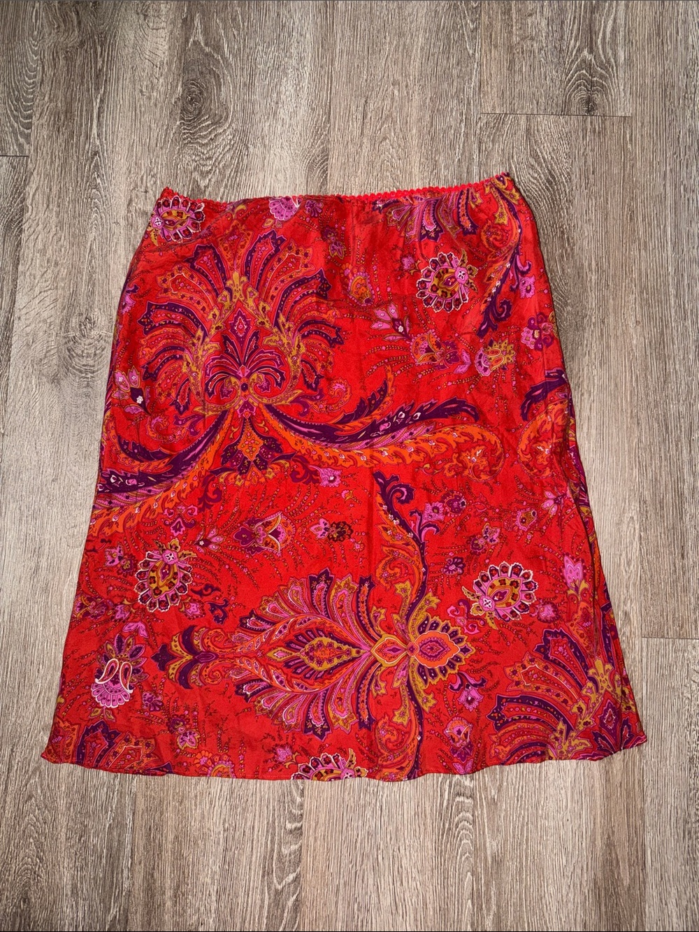 Ny & co vintage silk paisley skirt large career y2k